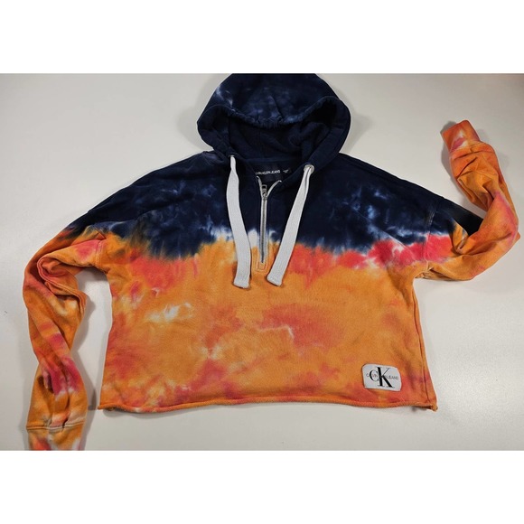 Calvin klein Oversized Crop top sweater tie dye ombre size XS - Picture 8 of 8